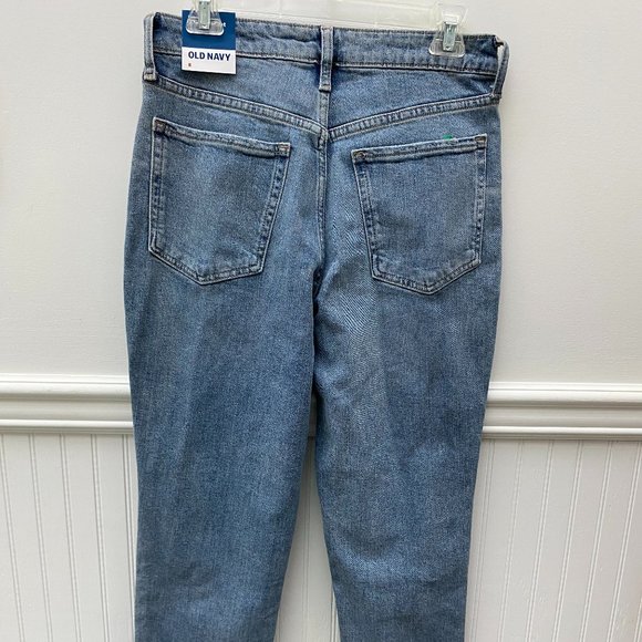 Old Navy Button Fly O.G. Straight Denim Jeans size 8 High Rise - Picture 13 of 13